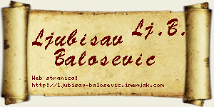 Ljubisav Balošević vizit kartica